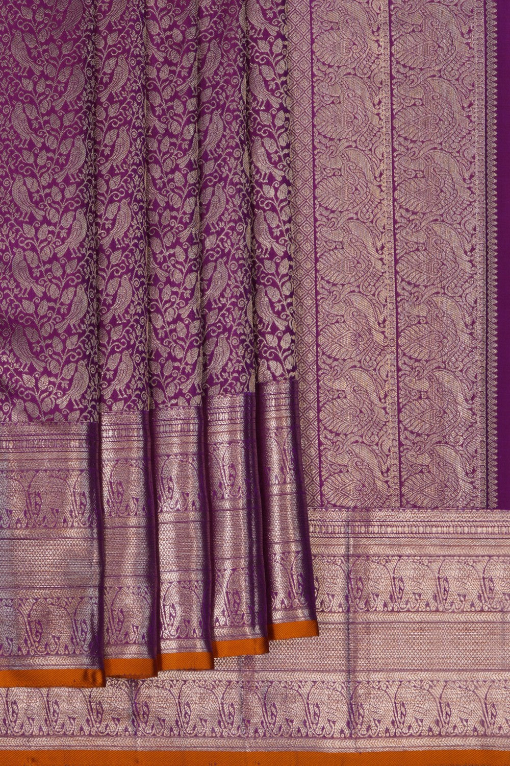 Image of Kanchipattu Brocade Violet Saree